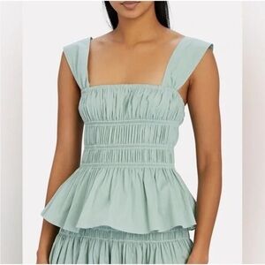 Staud Ida Top in Sage Green, Size Small